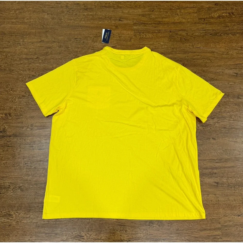Polo Ralph Lauren Yellow Classic Fit Pony Short Sleeve Pocket T Shirt Men's 4XLT